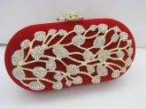 Clutch Vermelha com Pedras